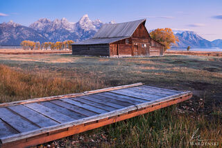 Autumn Sunrise and Moulton Barn