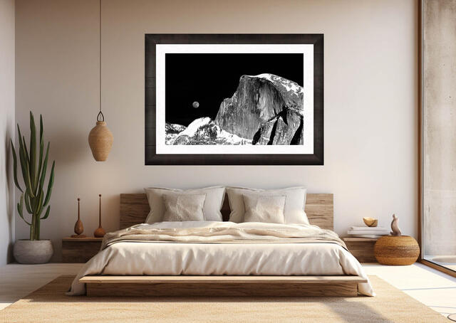 Ansel Adams inspired black and white photography of Halfdome in Yosemite National Park