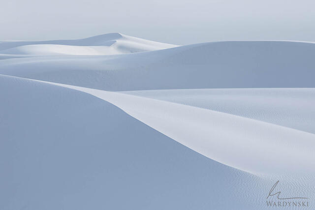 fine art photography from White Sands National Park with blue cast