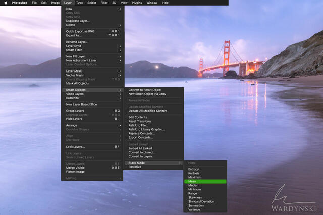 Fake long exposures using smart objects in photoshop