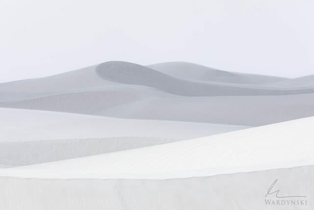 Layered dunes in White Sands New Mexico