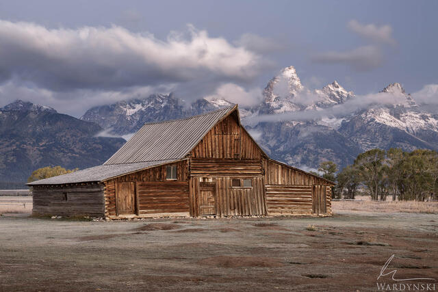Sunrise on the T.A. Moulton Barn in Grand Teton National Park.