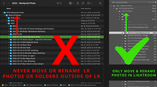 How to properly move and rename photos in Lightroom Classic