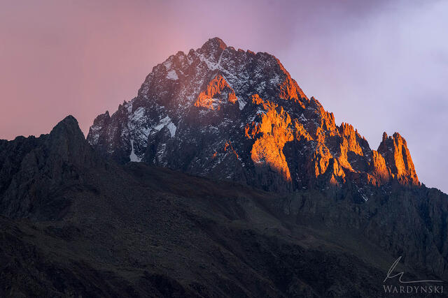 Last Light in Mountains