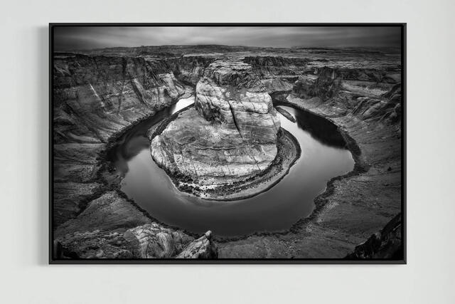 Modern Series black and white metal print