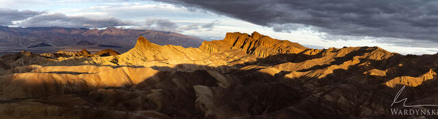 Zabriski Point Panorama at sunrise