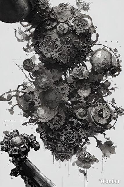 black and white ai art